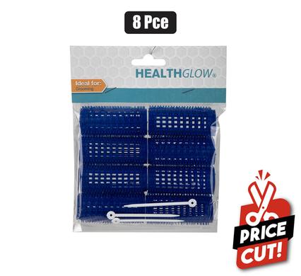 HAIR CURLERS PL 8PC MEDIUM BLUE