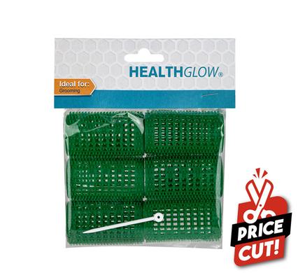 HAIR CURLERS PL 6PC LARGE GREEN