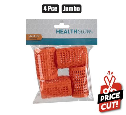 HAIR CURLERS PL 4PC JUMBO ORANGE