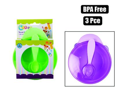 COOEY FEEDING BOWL WITH LID AND SPOON