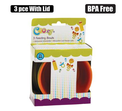 COOEY FEEDING-BOWLS PL 3PCE