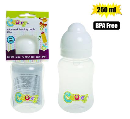 COOEY FEEDING BOTTLE PL WIDE NECK 250ml