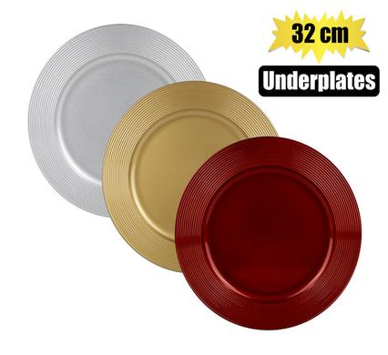 UNDERPLATES 32.5cm ASSTD COL