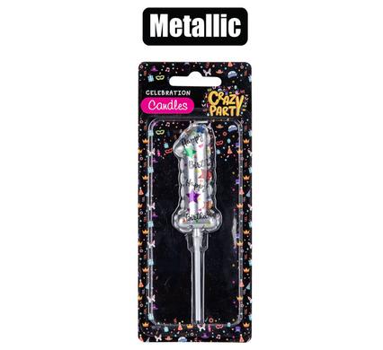 CANDLE BIRTHDAY PRINTED METALLIC NO-1