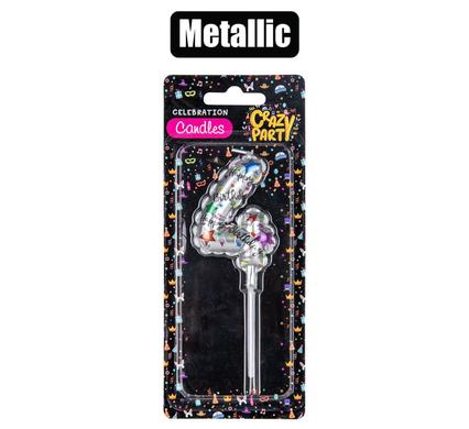 CANDLE BIRTHDAY PRINTED METALLIC NO-4
