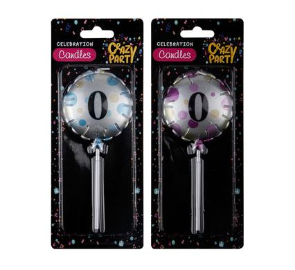 CANDLE BIRTHDAY BALLOON ROUND  ASSTD-0