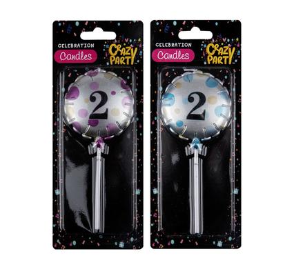 CANDLE BIRTHDAY BALLOON ROUND ASSTD-2