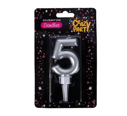 CANDLE BIRTHDAY LARGE FOIL NUMBER-5
