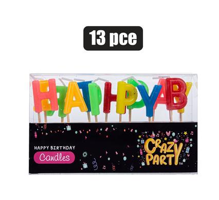 CANDLE BIRTHDAY LETTERS 13PCE