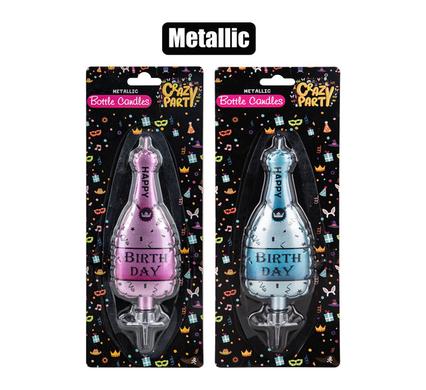 CANDLE BIRTHDAY METALLIC BOTTLE