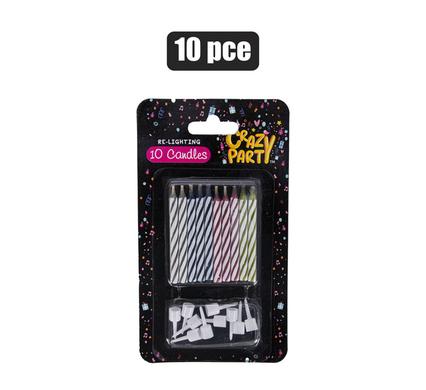 CANDLE BIRTHDAY RE-LIGHTING 10PC