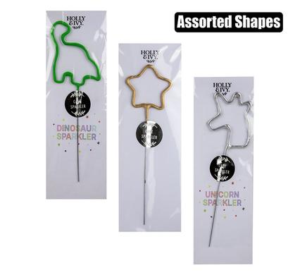 CANDLE BIRTHDAY SPARKLES ASSTD SHAPES