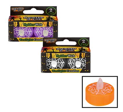 CANDLE ARTIFICAL TEALIGHT HALLOWEEN 2PC