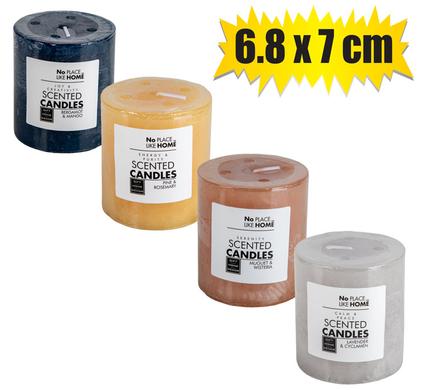 CANDLE PILLAR ROUND 6.8x7 REVIVE ASSTD