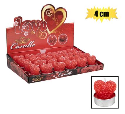 CANDLE IN TIN HEART SHAPE