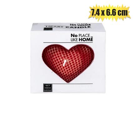 CANDLE HEART 7.4x6.6cm