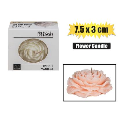 CANDLE FLOWER ASSTD 7.5x3cm