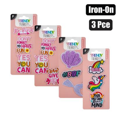 PATCH 3PC SET IRON ON