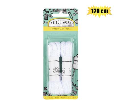 HABERDASHERY SHOE LACES 120cm WHITE