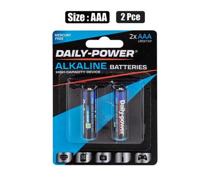BATTERIES ALKALINE SIZE:AAA / LR03 2PCE