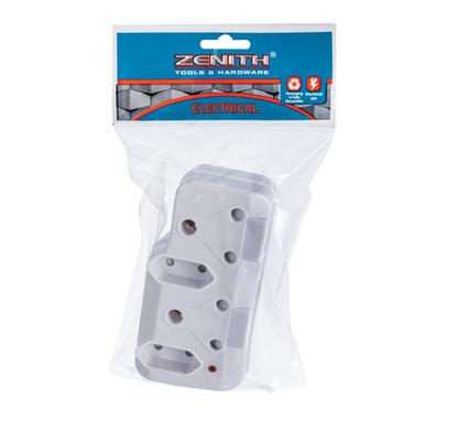 PLUG-ADAPTOR 2x16A+2x2PIN PWR-ON  ZENITH