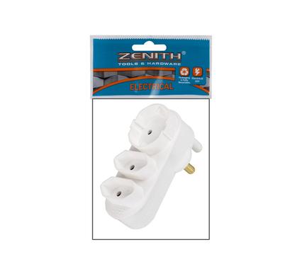 PLUG-ADAPTOR EURO 1xSHUKO 2x5AMP  ZENITH