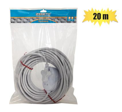 EXTENSION-CORD 20m JANUS 10A L/D  ZENITH