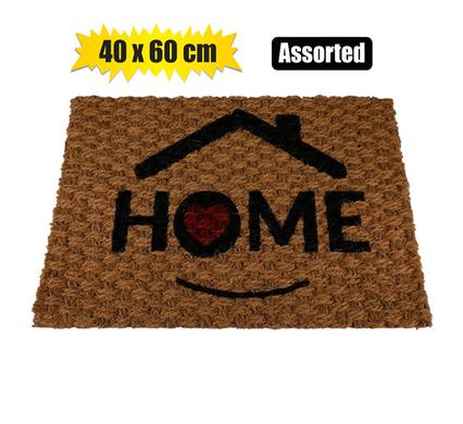 DOORMAT COIR ASSTD LATEX BACK 40x60cm