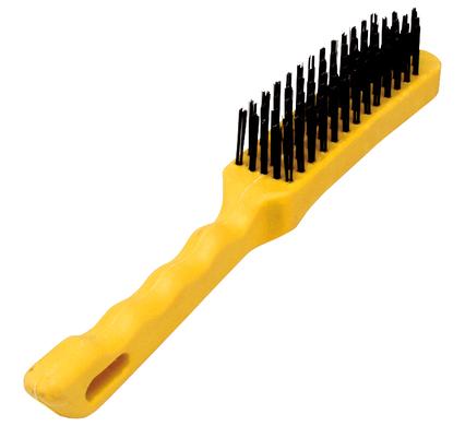 BRUSH WIRE BRAZE+WELD 5-ROW PL-HANDLE