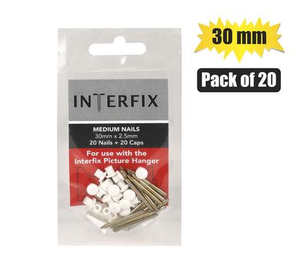 PICTURE-HANGER NAILS+CAPS 30mm  PACK-20
