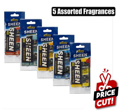 CAR AIR FRESHENER SHIELD SHEEN ASST