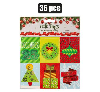 XMAS GIFT TAG 36PC