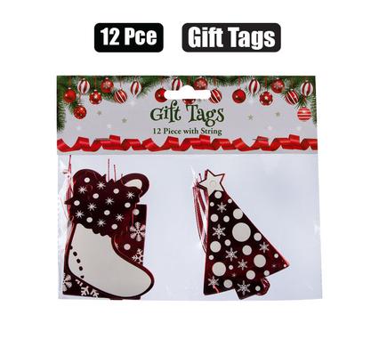 XMAS GIFT TAG 12PC
