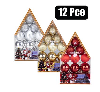 XMAS BAUBLES 16PC ASSTD