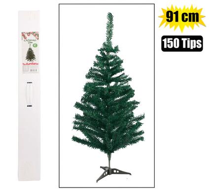 XMAS TREE 91cm GREEN (150 TIPS) DELUXE