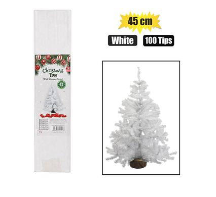 XMAS TREE 45CM WOODEN STAND