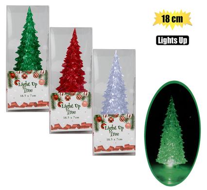 XMAS MINI LIGHT-UP TREE 18.5X7cm
