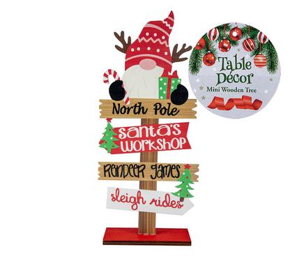 XMAS WOODEN DECOR SIGN ASSORTED