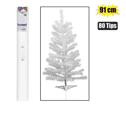 XMAS TREE 91cm WHITE (80 TIPS)