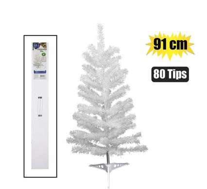 XMAS TREE 91cm WHITE (80 TIPS) PREMIUM