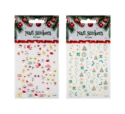 XMAS DRESS UP NAIL STICKERS 5 - 10mm EA