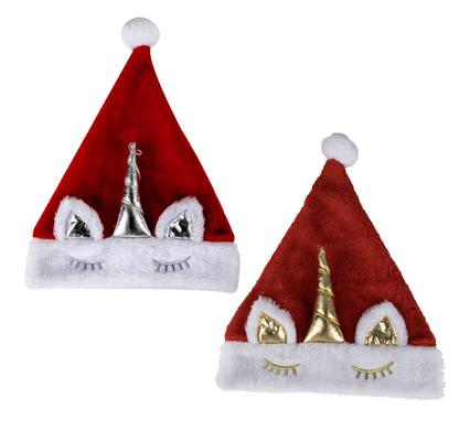 XMAS DRESS UP SANTA HAT UNICORN DESIGN