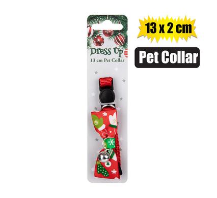 XMAS PET DRESS UP COLLAR ASSTD 13x2cm