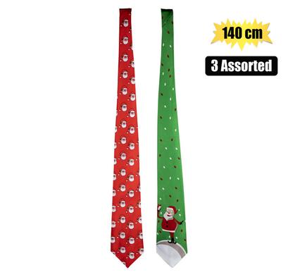 XMAS DRESS UP TIE ASSTD DESIGN 140cm