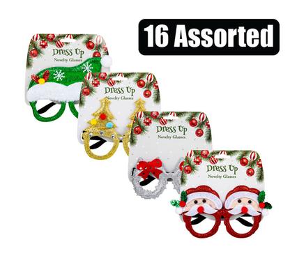 XMAS DRESS UP NOVELTY GLASSES