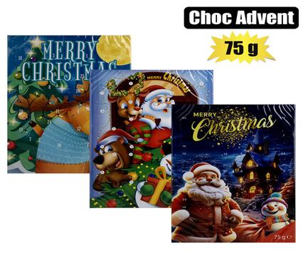 XMAS CONFEC CHOC ADVENT CALENDAR 75g (T)