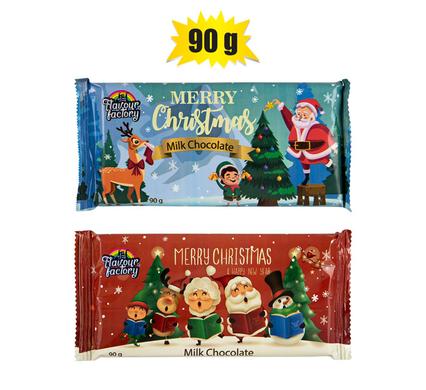 XMAS CONFEC CHOC RP MILK SLAB 90g(T)