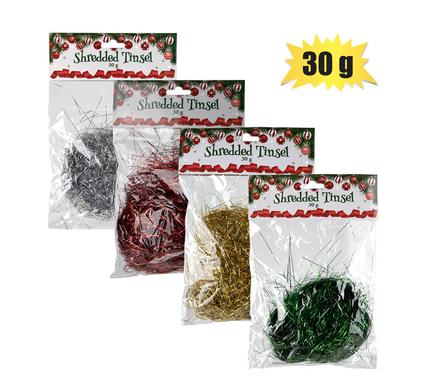 XMAS GARLAND TINSEL SHREDDED 30g