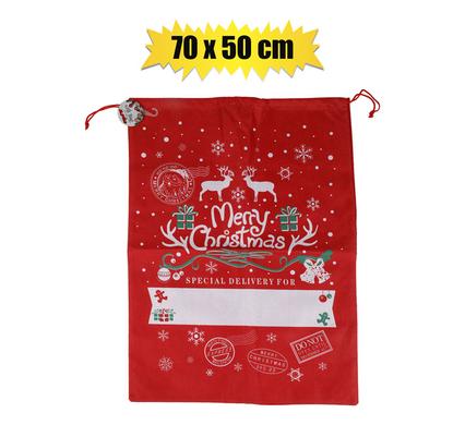 XMAS BAG WOVEN 70x50cm