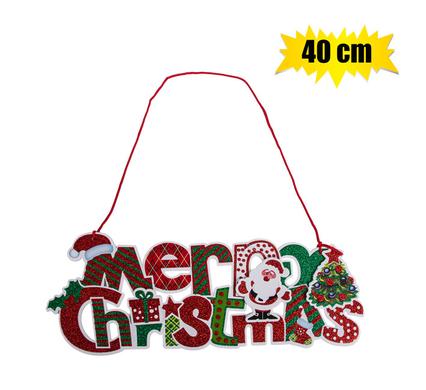 XMAS DECOR PLAQUE MERRY XMAS 40cm
